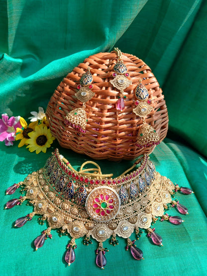 Jodha Rajwadi Necklace Set Aadya's Fashion Blings