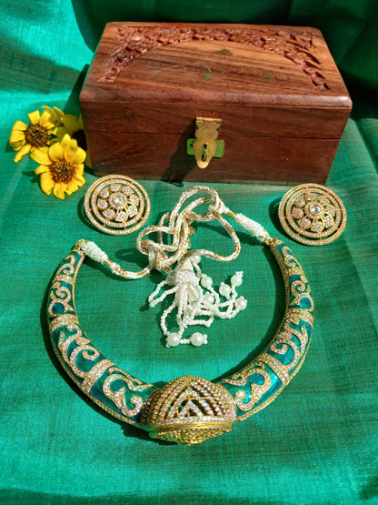 Green Maharani Elegance Hasli Aadya's Fashion Blings