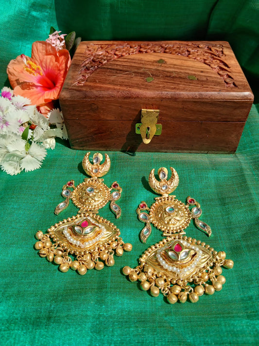 Suhani Gold Earrings Aadya's Fashion Blings