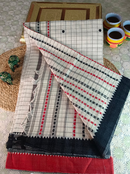 Shwetambara Handloom Saree Aadya's Fashion Blings