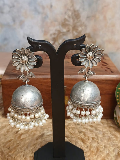 Sanvi Silver Earrings Aadya's Fashion Blings
