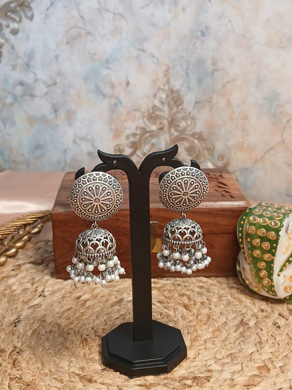 Kashvi Silver Earrings Aadya's Fashion Blings