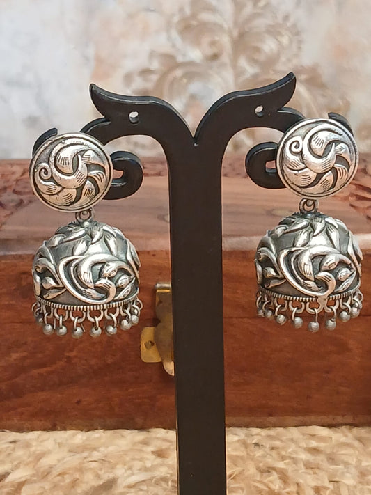 Sudha Silver Earrings Aadya's Fashion Blings