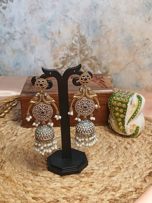 Chandi Black Jhumkas