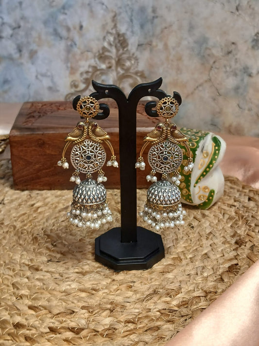 Chandi Multi Colour Jhumkas