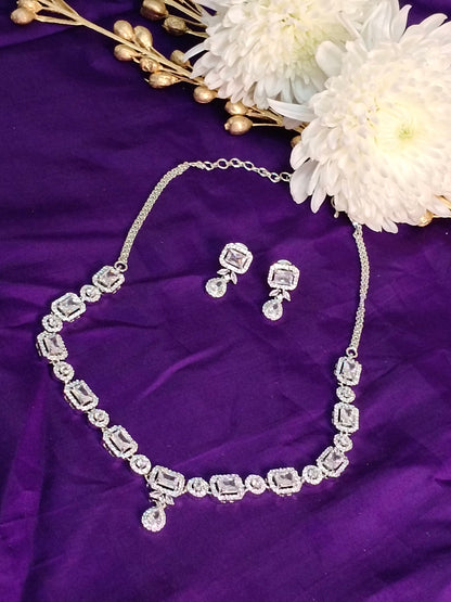 Anvi White Necklace Aadya's Fashion Blings