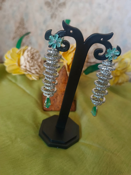 Alisa AD Danglers Turquoise Aadya's Fashion Blings