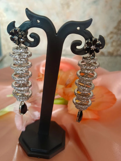 Alisa AD Danglers Black Aadya's Fashion Blings