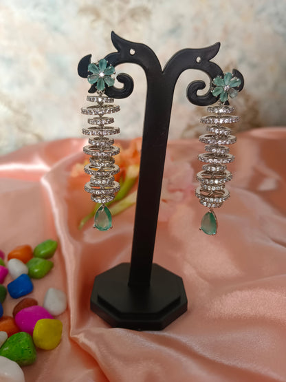 Alisa AD Danglers Turquoise Aadya's Fashion Blings