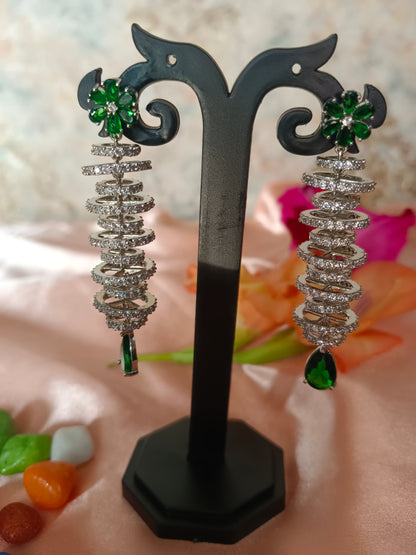 Alisa AD Danglers Green Aadya's Fashion Blings