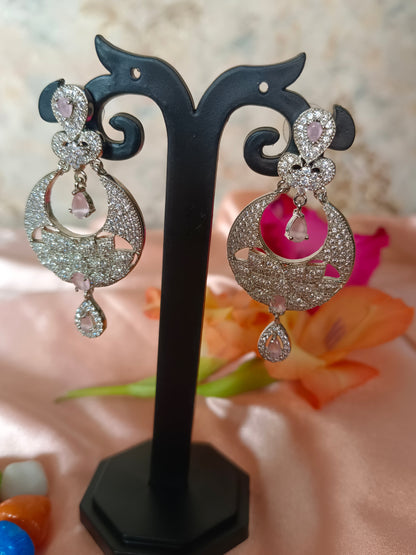 Akansha AD Chandbalis light Pink Aadya's Fashion Blings