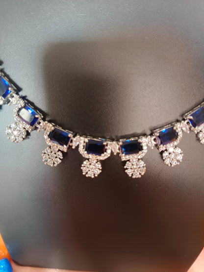 Anika Blue AD Necklace Aadya's Fashion Blings