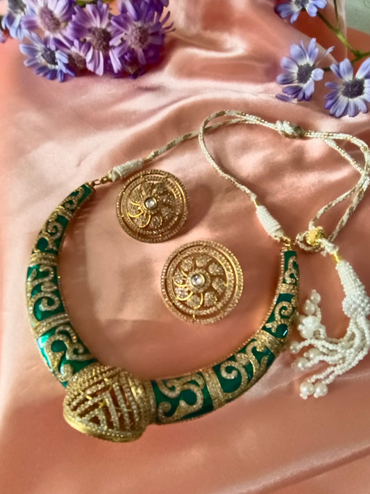 Green Maharani Elegance Hasli Aadya's Fashion Blings