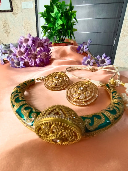 Green Maharani Elegance Hasli Aadya's Fashion Blings