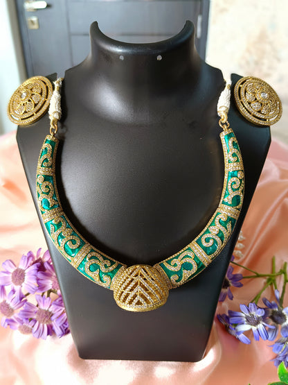 Green Maharani Elegance Hasli Aadya's Fashion Blings