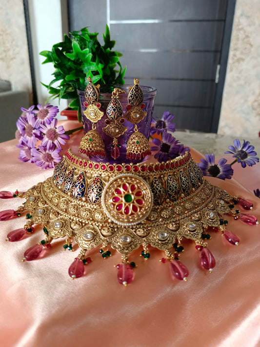 Jodha Rajwadi Necklace Set Aadya's Fashion Blings