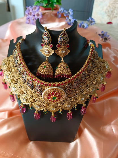 Jodha Rajwadi Necklace Set Aadya's Fashion Blings
