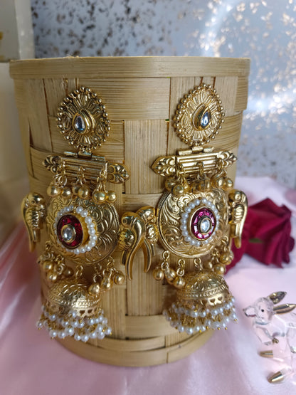 Simran Gold Earrings Aadya's Fashion Blings