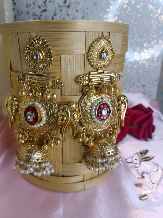 Simran Gold Earrings Aadya's Fashion Blings
