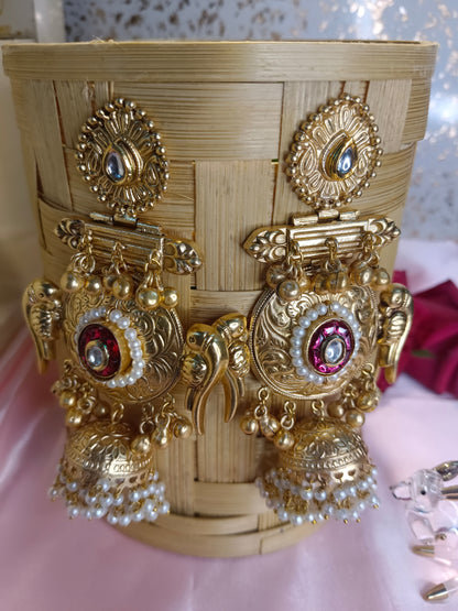 Simran Gold Earrings Aadya's Fashion Blings