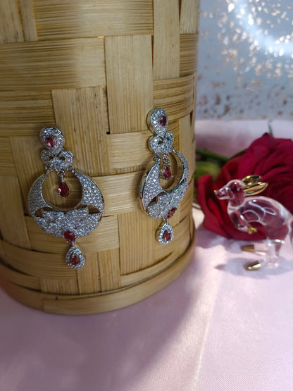 Akansha AD Chandbalis Dark Pink Aadya's Fashion Blings