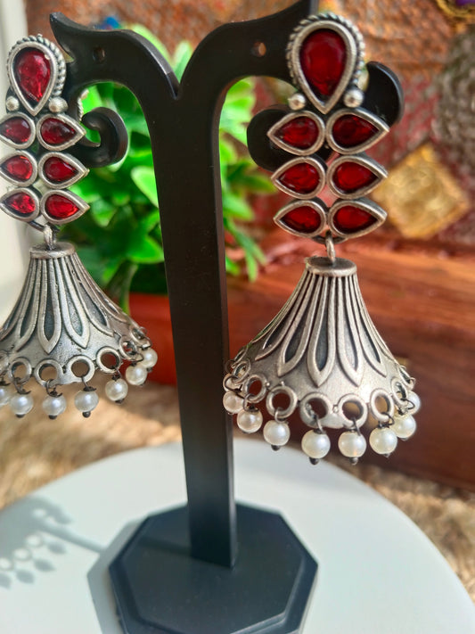 Sita Maroon Earrings Aadya's Fashion Blings