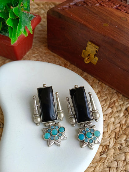 Meera Black Earrings Aadya's Fashion Blings