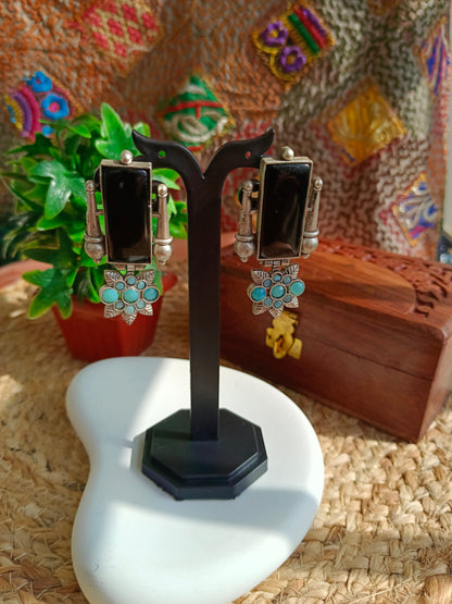 Meera Black Earrings Aadya's Fashion Blings