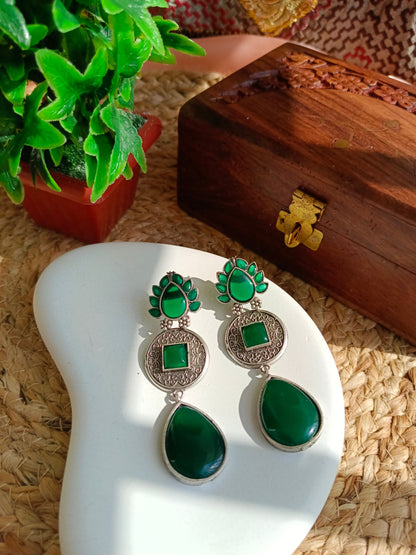 Simran Green Glow Aadya's Fashion Blings