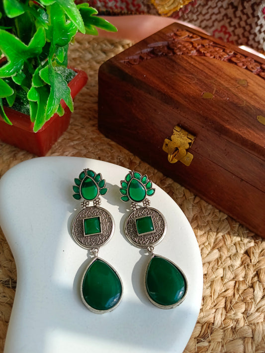 Simran Green Glow Aadya's Fashion Blings