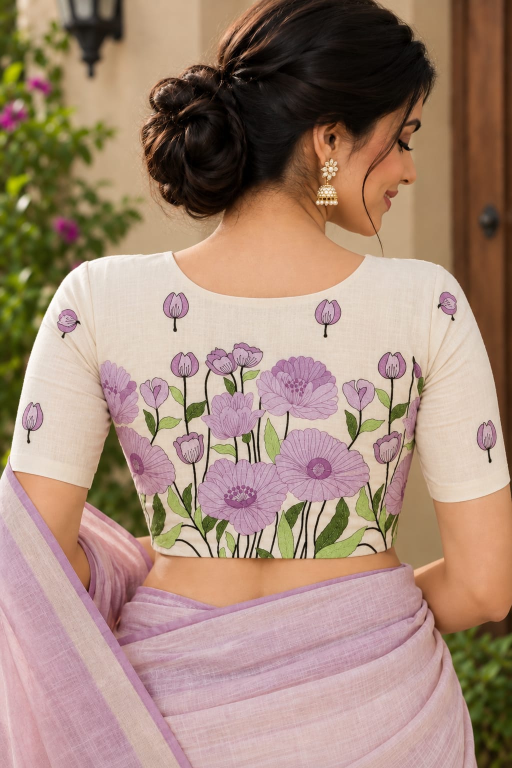 Kshiti Purple Embroidery Blouse Aadya's Fashion Blings