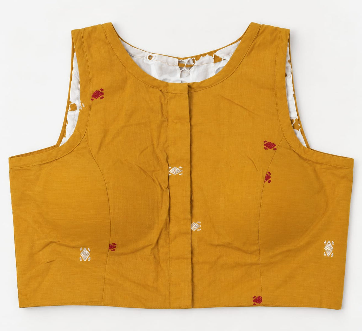 Lakshmi Yellow Jamdani Work Blouse Aadya's Fashion Blings