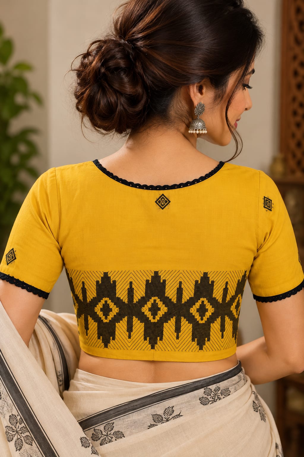Madhu Jamdani Work Blouse Aadya's Fashion Blings