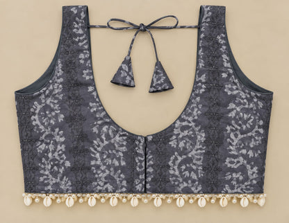 Nisha Gray Blouse- Shells Aadya's Fashion Blings