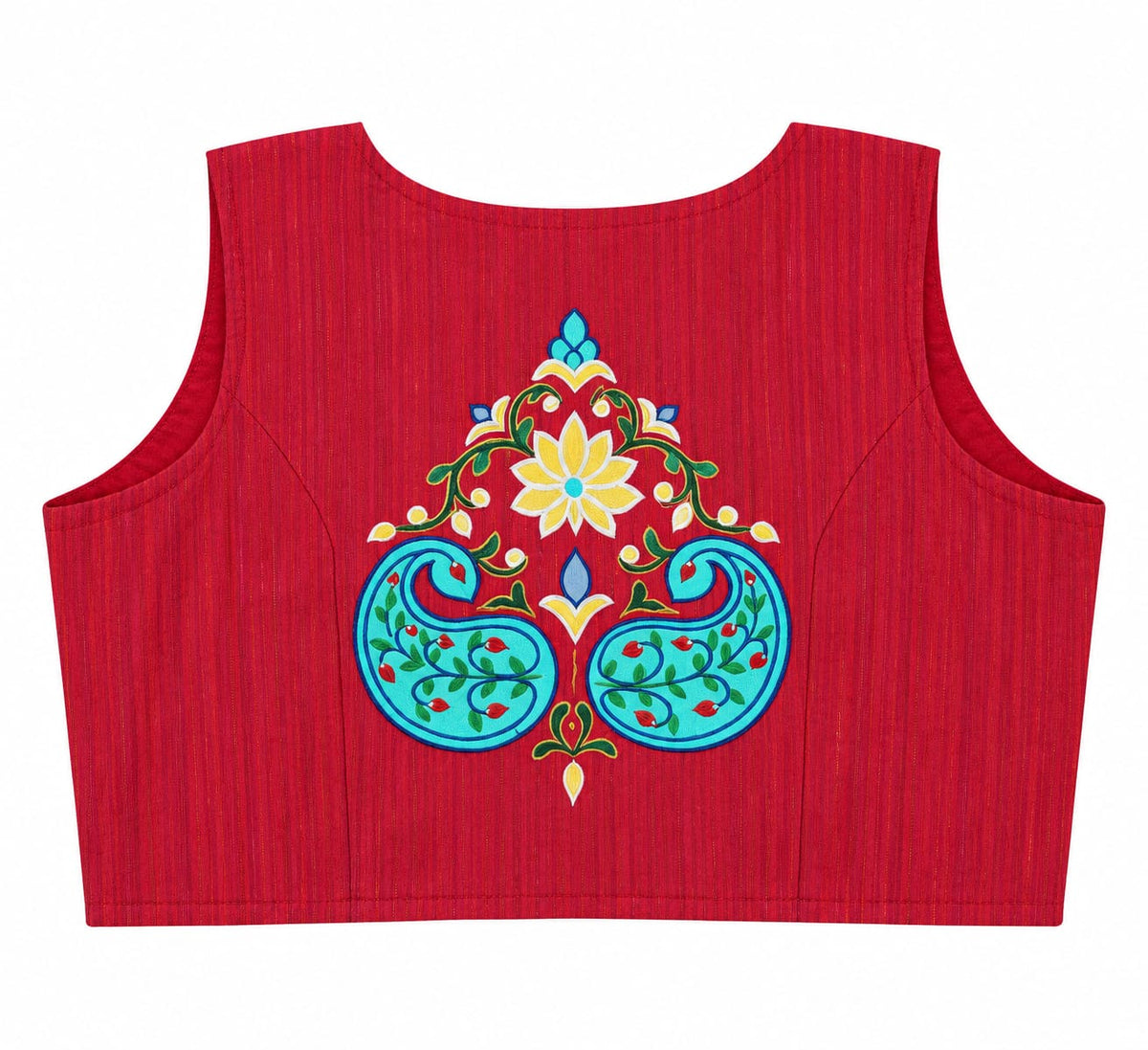 Rakhi Red Handpainted Blouse Aadya's Fashion Blings