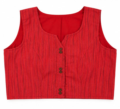 Rakhi Red Handpainted Blouse Aadya's Fashion Blings