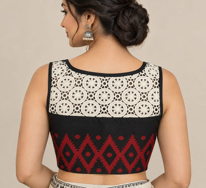 Riddhi Cutwork Black Blouse Aadya's Fashion Blings