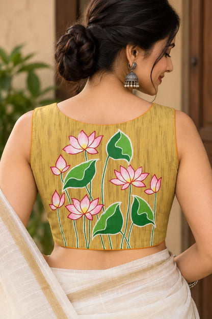 Riya Handpainted Blouse Aadya's Fashion Blings