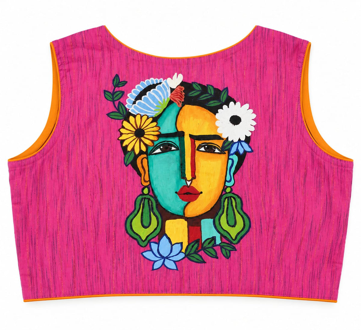 Sakshi Pink Handpainted Blouse Aadya's Fashion Blings