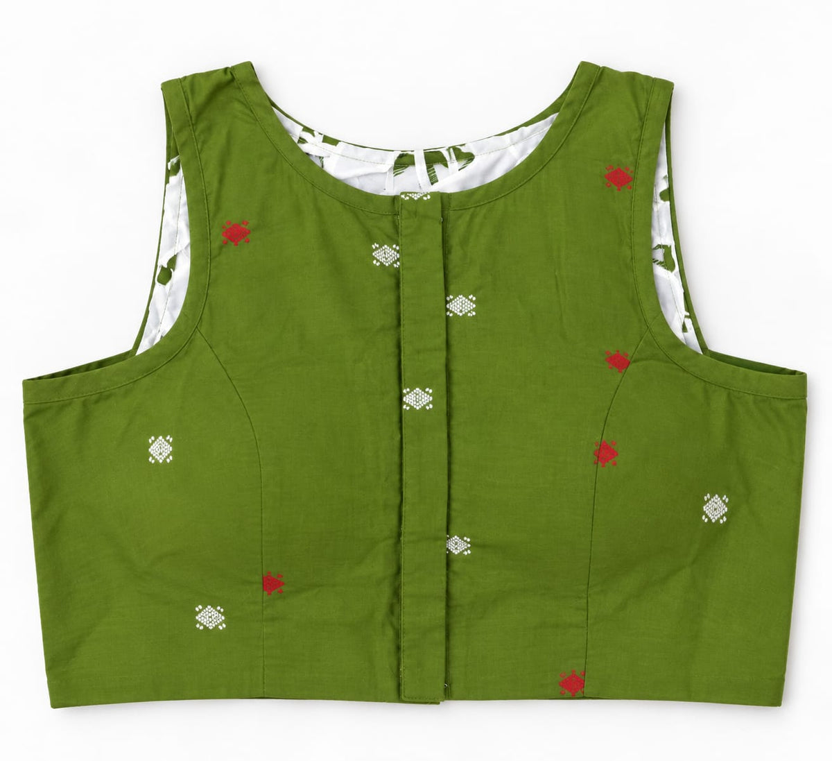 Toshi Green Jamdani Work Blouse Aadya's Fashion Blings