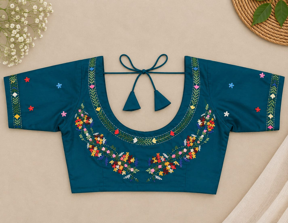 Mayurkanthi Embroidered Blouse Aadya's Fashion Blings