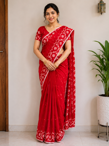 Nirjara Handloom Jamdani Aadya's Fashion Blings