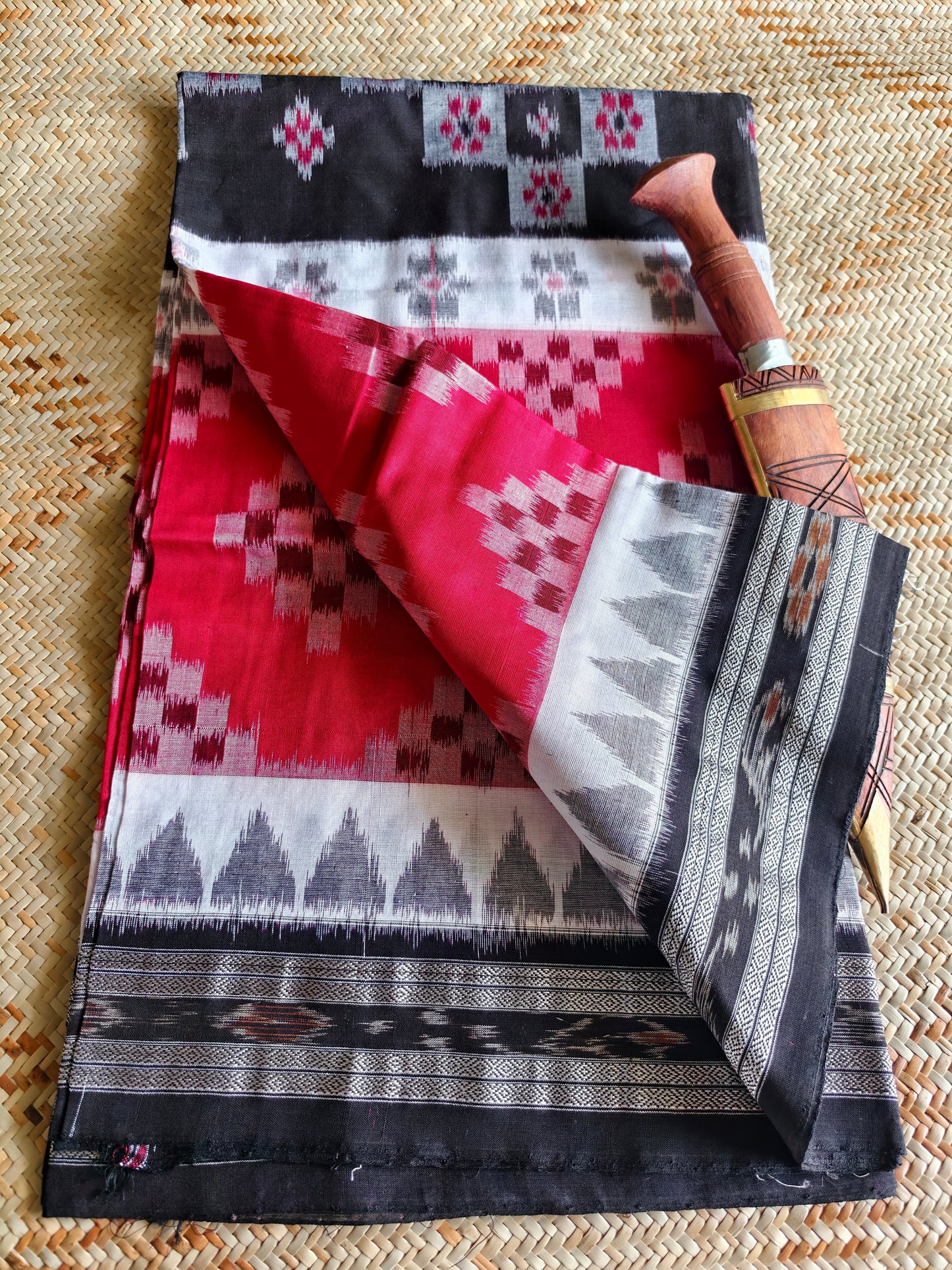 Sindoori Ikkat Grace Aadya's Fashion Blings