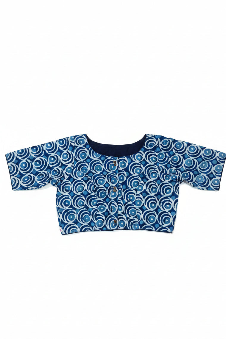 Kalyani Indigo Blouse Aadya's Fashion Blings
