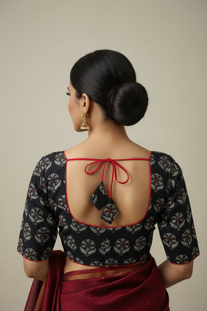 Meenal Kalamkari Blouse Aadya's Fashion Blings