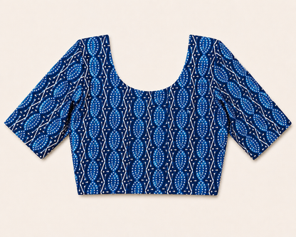 Sharvari Indigo Blouse Aadya's Fashion Blings