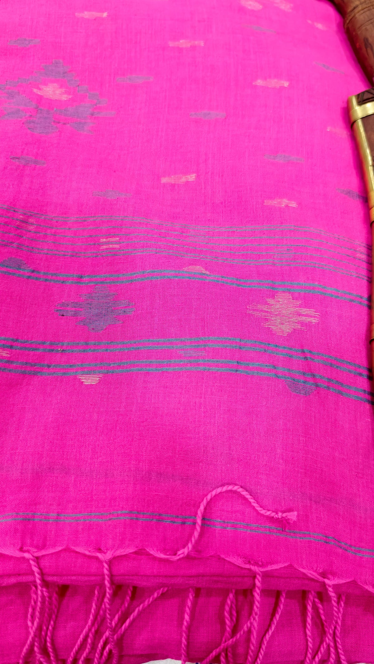 Nirmala Pink Handwoven Jamdani Aadya's Fashion Blings