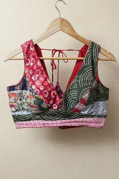 Multicolour Patchwork Blouse Aadya's Fashion Blings