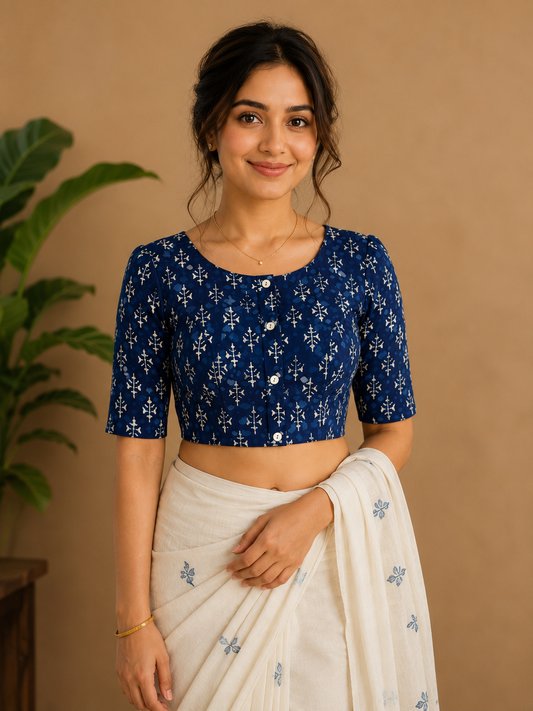 Richa Indigo Blouse Aadya's Fashion Blings