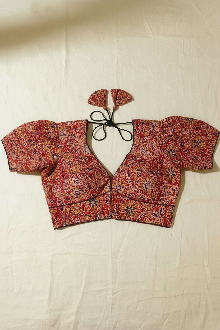 Manjula Kalamkari Blouse Aadya's Fashion Blings